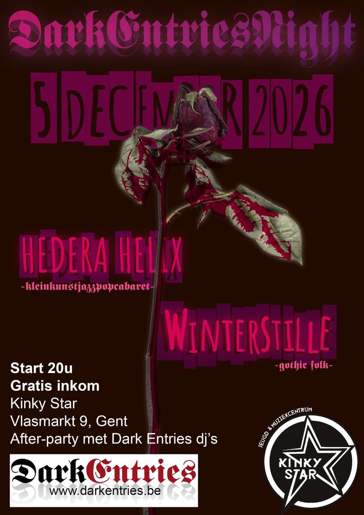Dark Entries Night: Hedera Helix (BE) + Winterstille (BE) poster